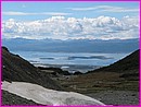 Vue de la baie d'Ushuaia depuis le glacier Martial