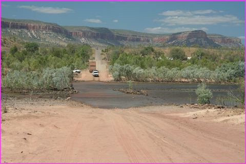 LA Pentecost River sur la Gibb River Road, qu'il faut traverser en voiture : petit moment de trouille ... et tout se passera bien