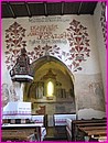 Int�rieur de l'�glise Romane restaur�e de Csaroda, avec ses superbes fresques 