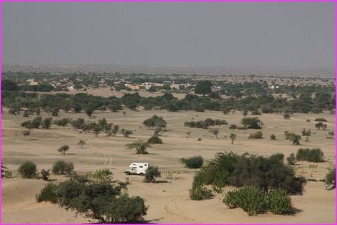 Prosper dans le dsert du Thar prs des dunes de Khuri