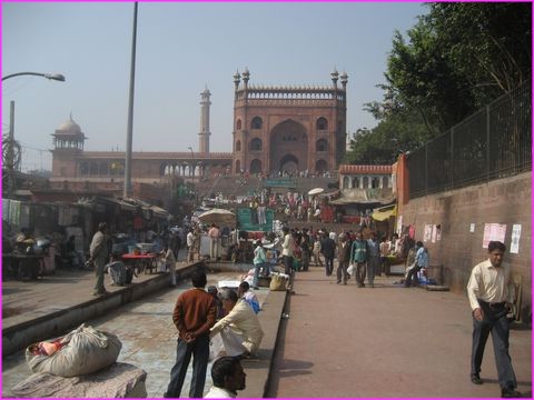 La Jama Masjid (mosque) la plus grande de l'Inde (25.000 