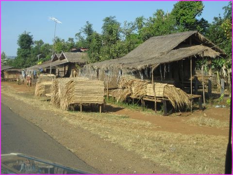 Vente de nattes tress�es pour faire les maisons et toits