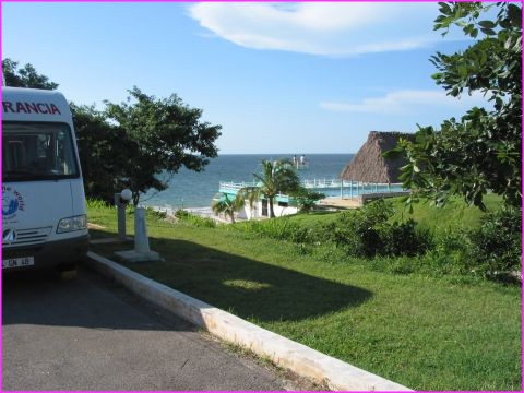 Un site de rve pour se poser  Campeche, au bord du golfe du Mexique, avec piscine 