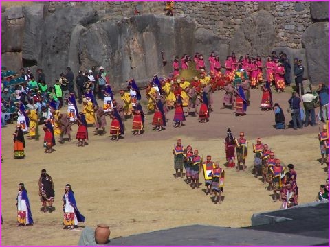 La grande scne pendant la crmonie de l'Inti Raymi (crdit photo Jrgen)