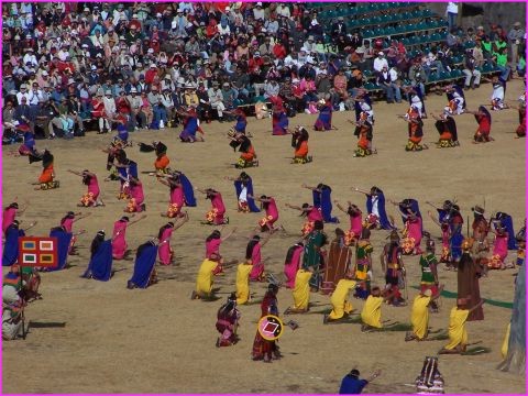 La grande scne pendant la crmonie de l'Inti Raymi (crdit photo Jrgen)