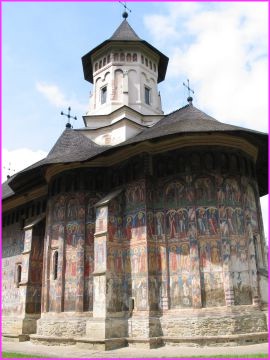 xtérieurs superbement paints du monastère de Moldovita