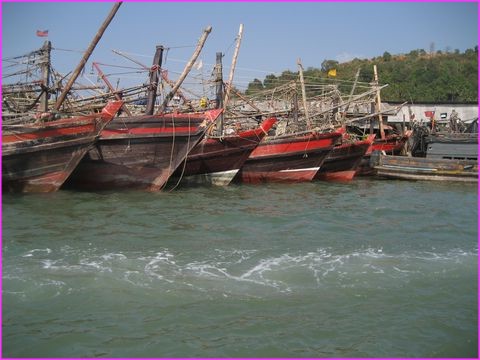 Bateaux de p�che au Myanmar o� nous avons fait une petite incursion